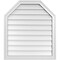 Ekena Millwork Octagonal Top Surface Mount PVC Gable Vent w/ 2"W x 1-1/2"P Brickmould Frame, 28"W x 32"H GVPOT28X3202SN - alternate 1